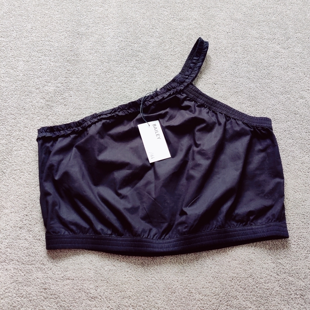 Bailey 44 Women's Black Tank Top Off Shoulder Black 100% Cotton Size XL NEW